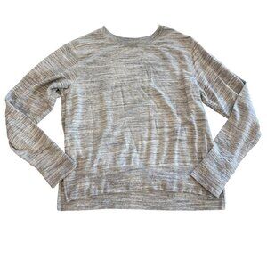 Eddie Bauer Womens Lightweight Gray Pullover Sweatshirt S Polyester Blend